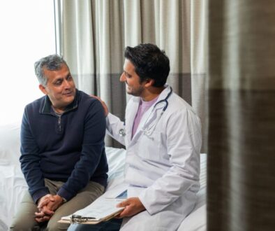 The doctor discusses the role of Cytokines in tissue repair with his patient.