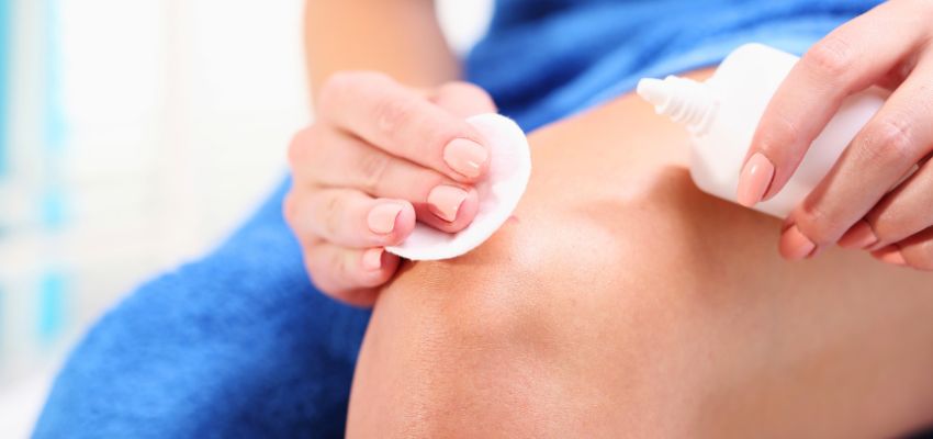 antimicrobial wound treatments (3) The person uses antimicrobial wound treatment when cleaning the wound.
