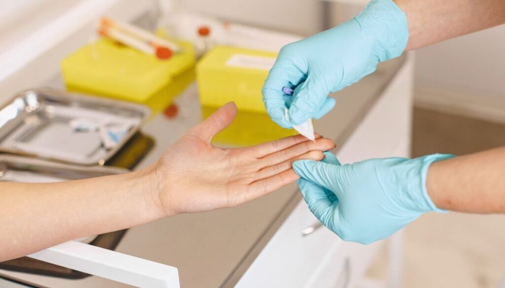 The nurse uses antimicrobial wound treatment to heal the patient's wounds.