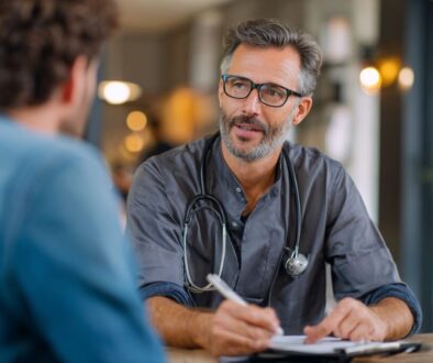 The man consulted a doctor to treat a chronic wound infection.