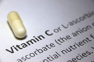 Vitamin C capsule.